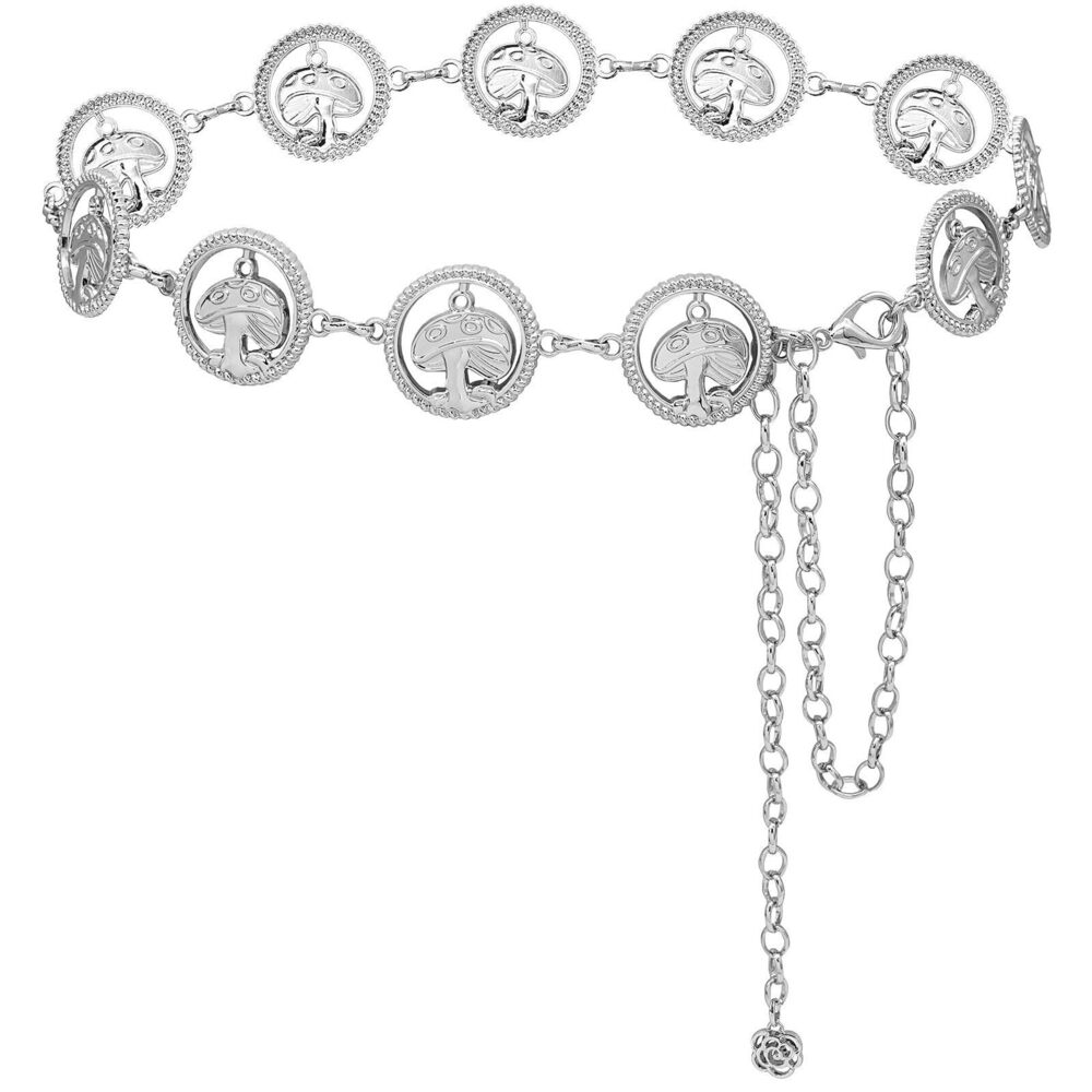 4124 Metal Waist Chain For Women Chunky Belly Link Belt Dresses
